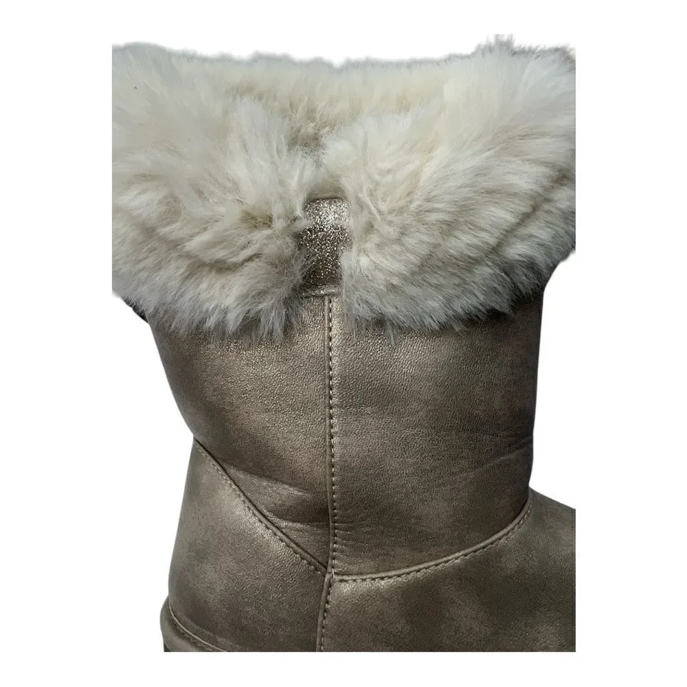 Children’s Place girls faux fur booties size 3
